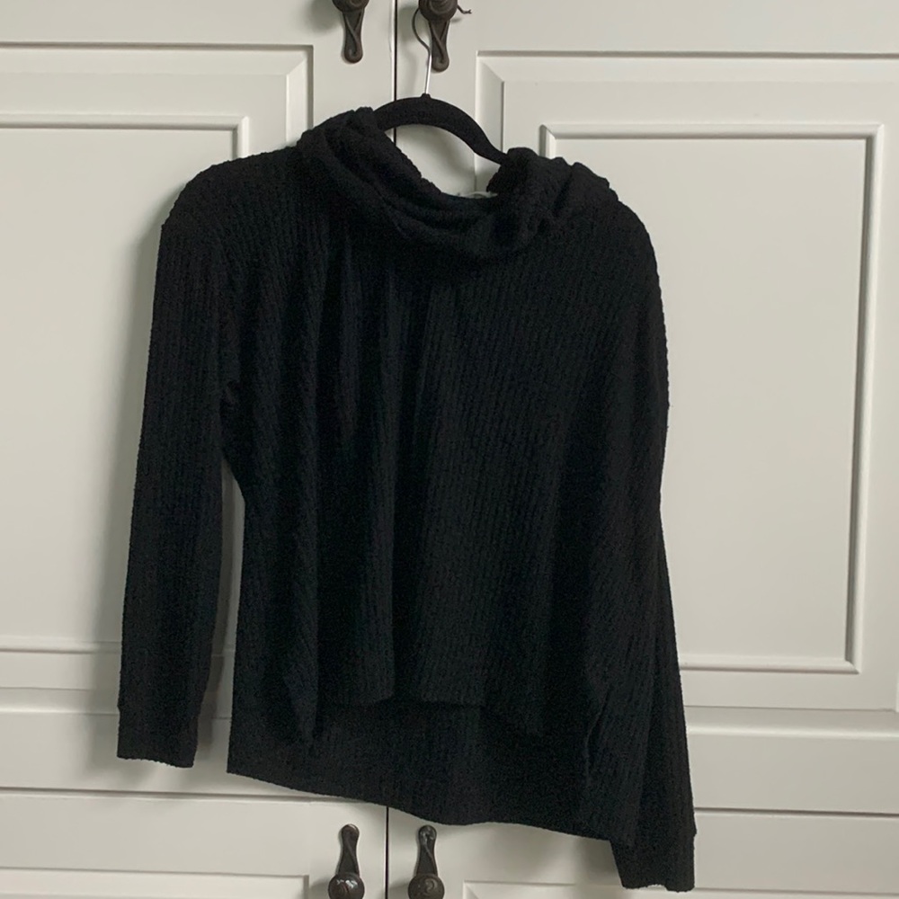 Black turtleneck sweater
